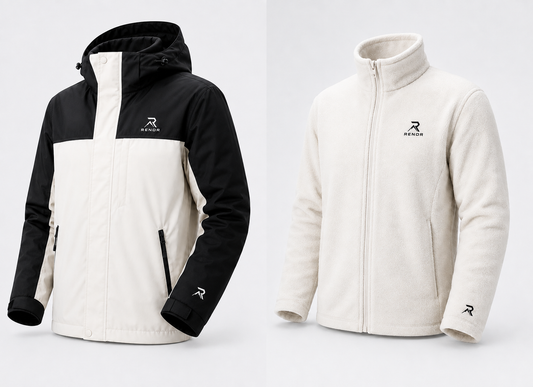 Casaca Hombre RENOR™ ALPINE 3 en 1 – Impermeable + Polar Térmico.