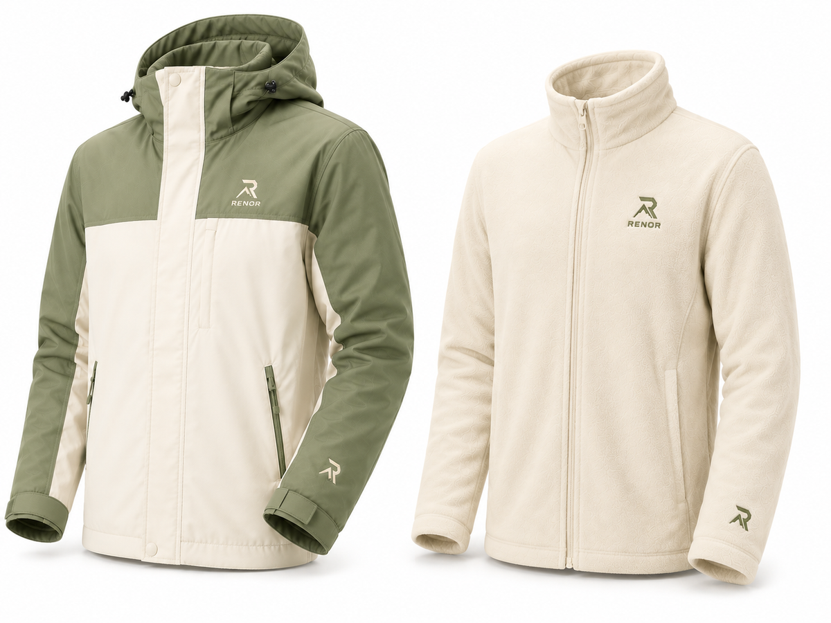 Casaca Hombre RENOR™ ALPINE 3 en 1 – Impermeable + Polar Térmico.