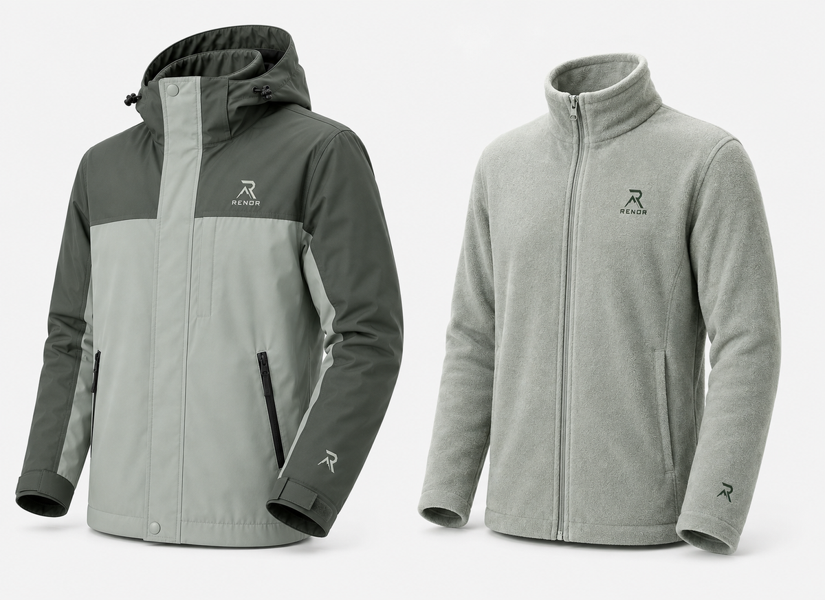 Casaca Hombre RENOR™ ALPINE 3 en 1 – Impermeable + Polar Térmico.