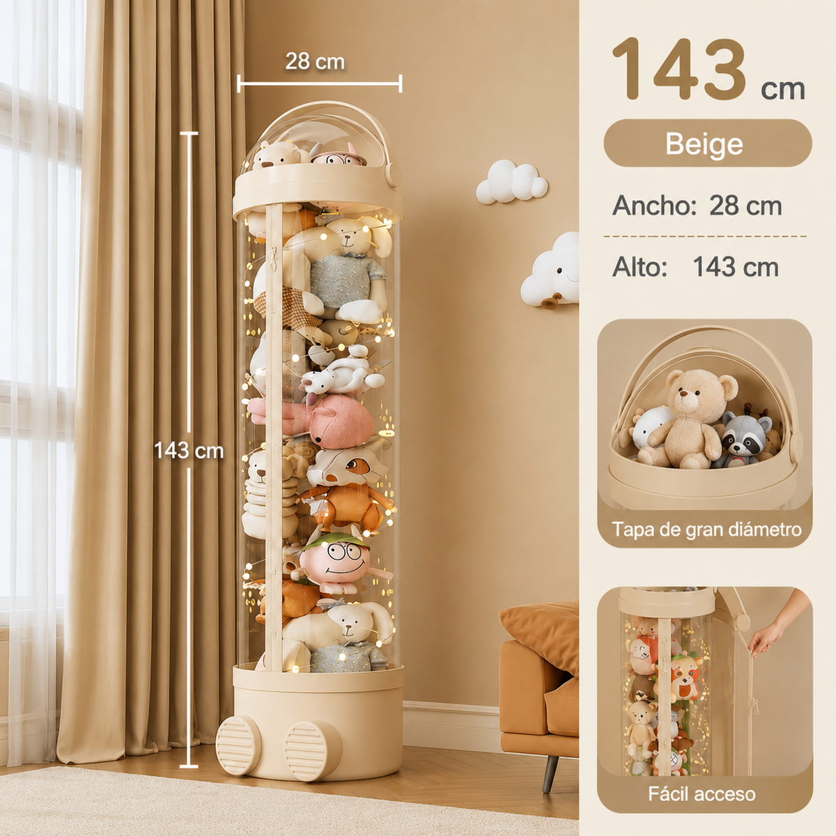Organizador de Peluches Moderno Torre Decorativa