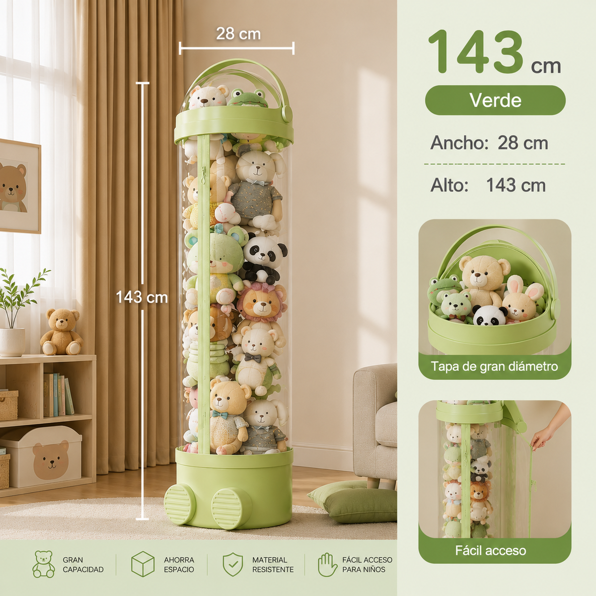 Organizador de Peluches Moderno Torre Decorativa