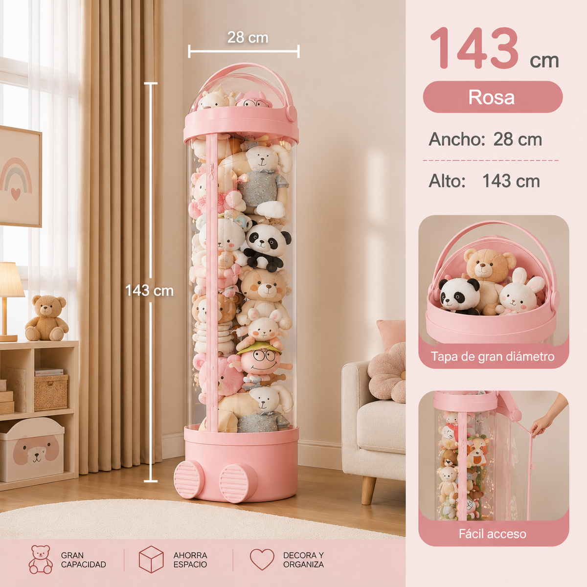 Organizador de Peluches Moderno Torre Decorativa