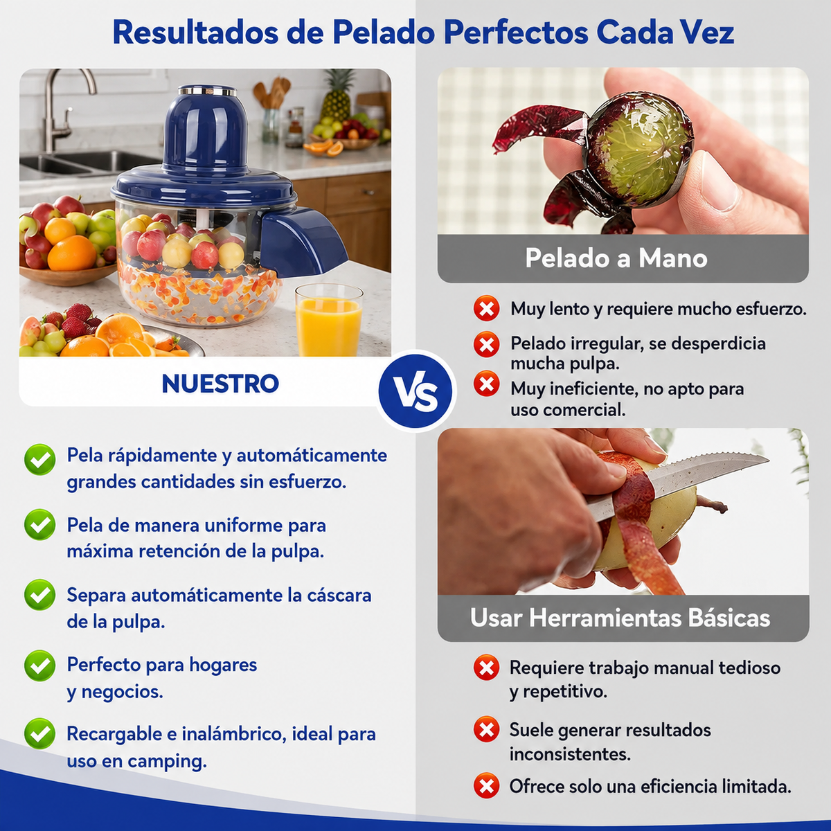 Maquina Peladora de Frutas y Verduras PelaMaster.